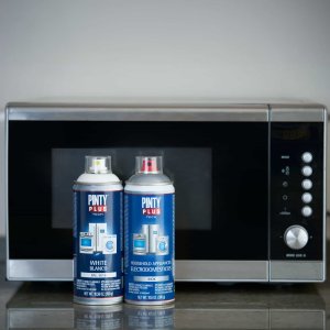 Stainless steel look finish on appliance panel in Lahore Pakistan